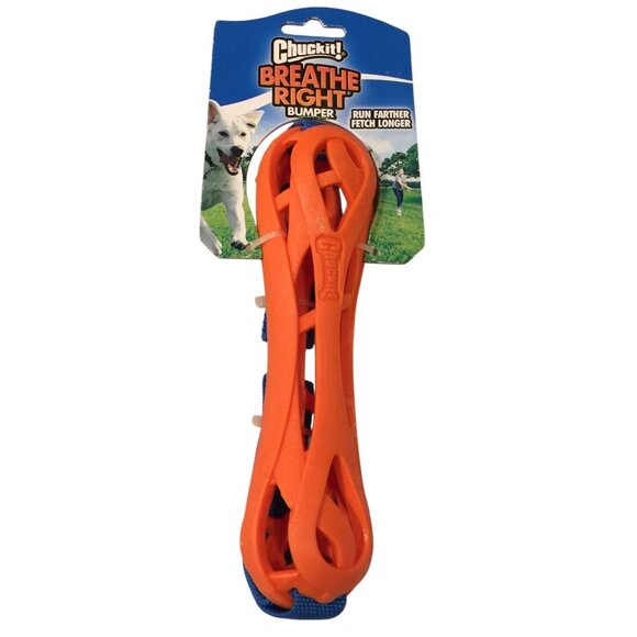 CHUCK IT Breathe Right Bumper Fetch Dog Toy Orange Blue - Picture 1 of 3